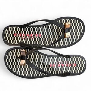 Coach Black and Gold Sandals